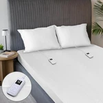 Sunbeam Heated Mattress Pad Quilted 12 Settings Dual Zone 32810029 - White. Fixed Price $83.56.