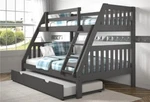 Donco Kids PD-1018-3DG-TF-503 Twin Over Full Mission Bunk Bed With Trundle. Fixed Price $699.99.