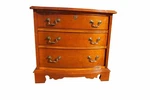 Broyhill Vintage Cherry Wood 3-DRAWER Nightstand / Chest Brass Hardware. Fixed Price $199.00.