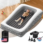 Abdtech Inflatable Toddler Travel Bed - 67'' Large Size Safety Kids Air Mattress. Fixed Price $76.29.