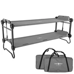 Disc-o-bed Large Outdoor Convertible 2 Person Portable Camping Bunk Cots, Grey. Fixed Price $399.99.