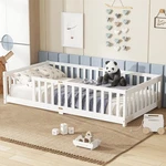 Twin Floor With Slats Safety Guardrails Kids Montessori White Bellemave Beds. Fixed Price $209.99.