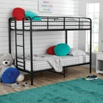 Twin Over Metal Bunk With Ladder For Kids Bedroom, Black - Your Zone. Fixed Price $250.00.
