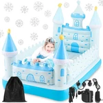 Blue Castle Inflatable Bed, Travel With Safety Bumper And Air Mattress Po.... Fixed Price $122.03.