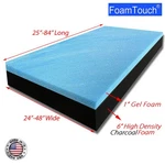Foamtouch 7" Gel Memory Rv Mattress Custom Cut 24-48 Wide, 25-84 Long Black. Fixed Price $177.34.