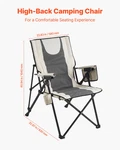 Vevor Folding Camping Chair, 3 Reclining Positions, Outdoor High Back. Fixed Price $89.90.