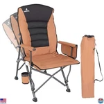 Oversized Heavy Duty Camping Chair - Adjustable Backrest, 350LBS Capacity, Cup. Fixed Price $166.23.