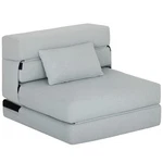 Homcom Folding Sofa Bed, Sleeper Chair With Pillow, Light Gray. Fixed Price $174.99.