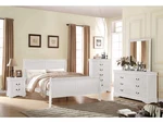 Acme Louis Philippe Wooden Twin Sleigh Bed White. Fixed Price $484.28.