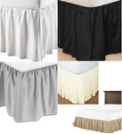3SIDE Open Corner Dust Ruffle Bed Skirt 700TC Cotton Solid Drop 13" - 23". Fixed Price $59.96.