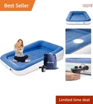 Soundasleep Kids Air Mattress - Portable, Extra Tall Safety Bumpers & Pump. Fixed Price $137.98.