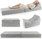 Convertible Folding Sofa Bed, 4-IN-1 Floor Futon Sleeper Chair With High-density. Fixed Price $116.99.