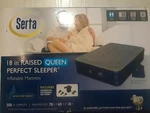 Serta 18" Raised Queen Inflatable Mattress Includes Powerful External Ac Pump. Fixed Price $84.00.
