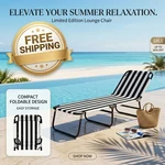 Folding Sun Beach Lounger Chair 5-POSITION Adjustable Camping Cot Recliner Black. Fixed Price $59.99.