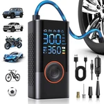 Tire Inflator Portable Air Compressor Cordless Mini Pump Red. Fixed Price $28.74.