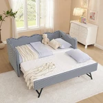 Twin Size Upholstery Daybed With Trundle To King Design Sofa Usb. Fixed Price $369.99.