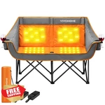 Vivohome Heated Loveseat Camping Chair Orange/gray 2 Power Banks. Fixed Price $164.74.
