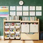 Kids Wooden Toy Storage Organizer Bookshelf,bins,movable Drawer Nursery Playroom. Fixed Price $119.99.