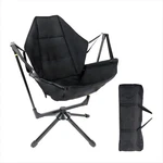 Fahkns Hammock Camping Chair, 360 Swivel With Adjustable Large, Black. Fixed Price $132.70.