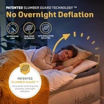 Luxury Air Bed Patented Dual Pump Slumberguard Self-inflation Queen Size Gray. Fixed Price $84.37.