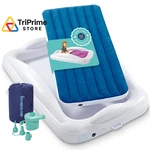 Hiccapop Inflatable Travel Bed With Safety Bumpers Toddler, Blue. Fixed Price $158.13.
