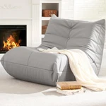 Bean Bag Chair Memory Foam Faux Leather Light Grey Single YS02-036 Hobestluk. Fixed Price $209.99.