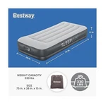 New Sleeplux Durable Inflatable Air Mattress Built-in Pump Pillow Usb Charger. Fixed Price $32.00.