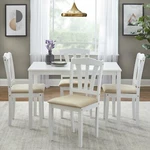 5 Piece Dining Set Wood Breakfast Furniture 4 Chairs And Table Kitchen Dinette. Fixed Price $265.26.