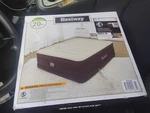 Bestway 67938E Queen 20" Air Mattress With Built-in Pump Maroon. Fixed Price $40.00.