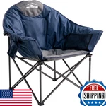 Tisetrail Oversized Padded Moon Round Saucer Camping Chair W/cup Holder 500LBS. Fixed Price $109.65.