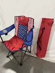 Arrowhead Outdoor Portable Folding Camping Quad Chair 6-CAN Cooler American Flag. Fixed Price $35.27.