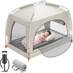 Qpau Inflatable Toddler Travel Bed With Tent Lightweight Blow Up Kids Air M.... Fixed Price $57.00.