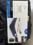Mainstays Firm Full Elevated Airbed Blue Beige Velvet Top Built-in Electric Pump. Fixed Price $25.00.