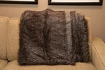 Fox Fur Pelt Bed Runner- Queen/king Size Deep Chocolate/ Silver Coloring. Fixed Price $25.00.