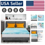 Cooling 3 Inch Gel Memory Foam Mattress Topper - King Size For Luxurious Sleep. Fixed Price $143.97.