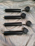 4 Leggett & Platt S-cape Adjustables 7" Bed Legs W Locking Casters, Set Of. Fixed Price $49.99.