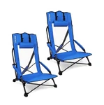 Sport Beats Low Beach Chairs Set Of 2 Folding. Fixed Price $65.00.