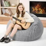 Homguava Bean Chair, 2' Small Bags 2FT-28"X28"X22", Light Grey. Fixed Price $53.99.