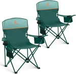Heavy Duty Camping Chairs 350LBS, Portable With Cooler Bag & Cup Holder, 2PC. Fixed Price $98.99.