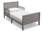 Transition Your Toddler Safely - Delta Children Wood Bed Grey. Fixed Price $104.99.