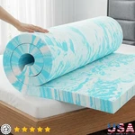 Breathable Gel Memory Foam Mattress Topper Pressure Relief Support Better Sleep. Fixed Price $24.83.