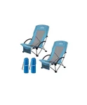 New Garvee 2 Pack Low Profile Beach Lounge Chairs Foldable Portable Camping. Fixed Price $79.99.