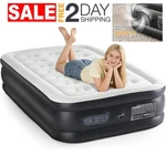 18 Inch Twin Air Mattress With Built Pump Inflatable Bed For Home Camping. Fixed Price $49.99.