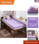 Breathable Gel Memory Foam Twin Mattress Pad - 2 Inch Pressure Relief Comfort. Fixed Price $42.50.