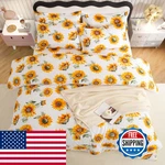Sdy 7PCS Sunflower Comforter Queen Size Cute Printed Sets Bed. Fixed Price $86.19.