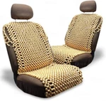Zone Tech 2X Natural Wooden Beaded Seat Cover Massage Cool Car Cushion. Fixed Price $39.99.