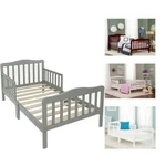 Toddler Bed For Kids Size Wood W/ Safety Guardrails Baby Furniture. Fixed Price $57.99.