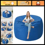 4FT Ultra Soft Velvet Bean Bag Chair - Memory Foam Large Sofa For Dorm, Office,. Fixed Price $177.99.