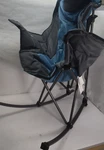 Sunnyfeel AC2026 Rocking Camping Chair Luxury Padded Recliner Blue Grey. Fixed Price $74.99.