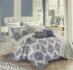Lux Bed Grand Palace Duvet Cover 2PC. Set Twin Xl White Purple New Pack. Fixed Price $43.00.